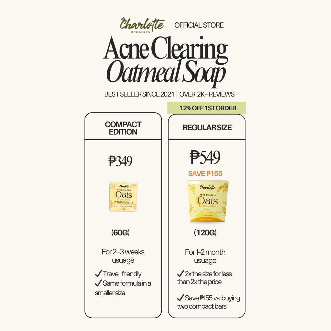 (Set of 2) Charlotte Organics Acne Clear Oats Solution Soap