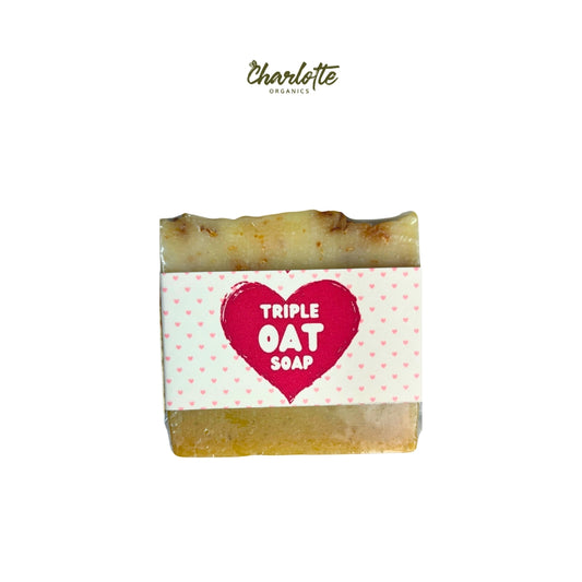 Charlotte Organics Triple Oat Moisturizing Soap Body Bar