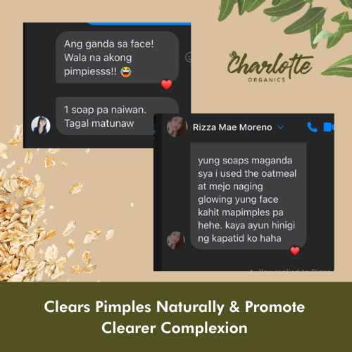 (Set of 3) Charlotte Organics Acne Clear Oats Solution Soap My Store