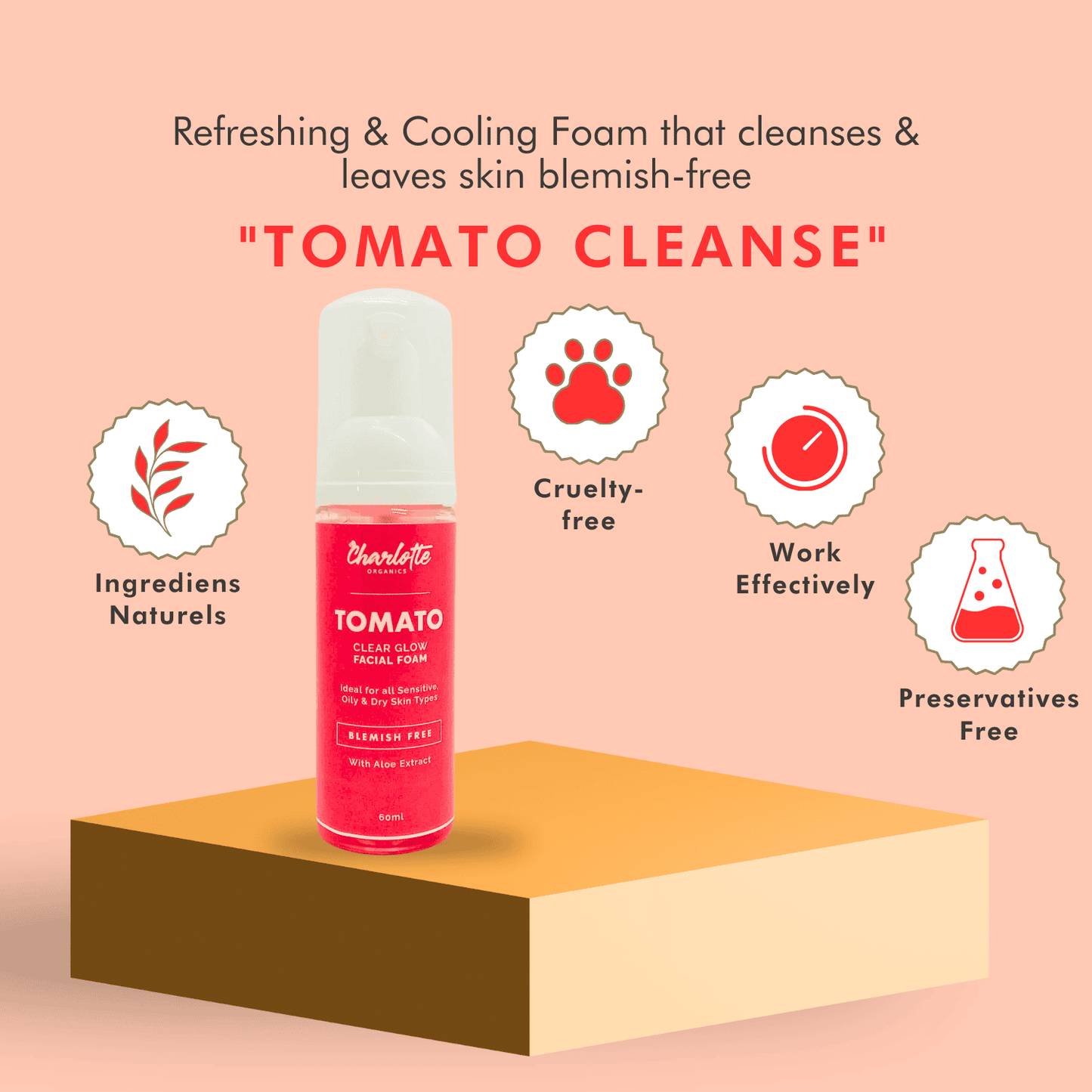 Tomato Clear Glow Facial Foam