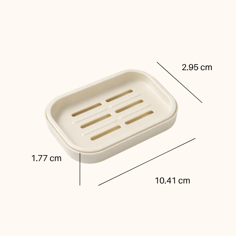 Double Layer Soap Dish with Cover Minimalist Bathroom Organizer