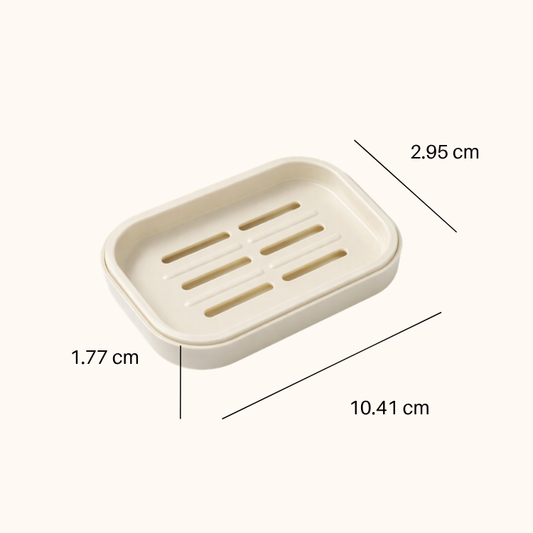 Double Layer Soap Dish with Cover Minimalist Bathroom Organizer