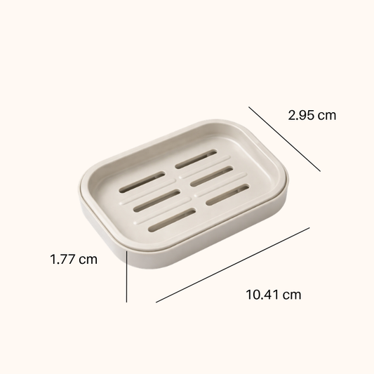 Double Layer Soap Dish with Cover Minimalist Bathroom Organizer
