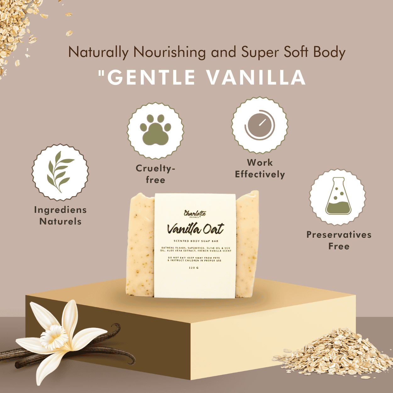 [BODY SOAP] Vanilla Silk Oat Spa Soap My Store