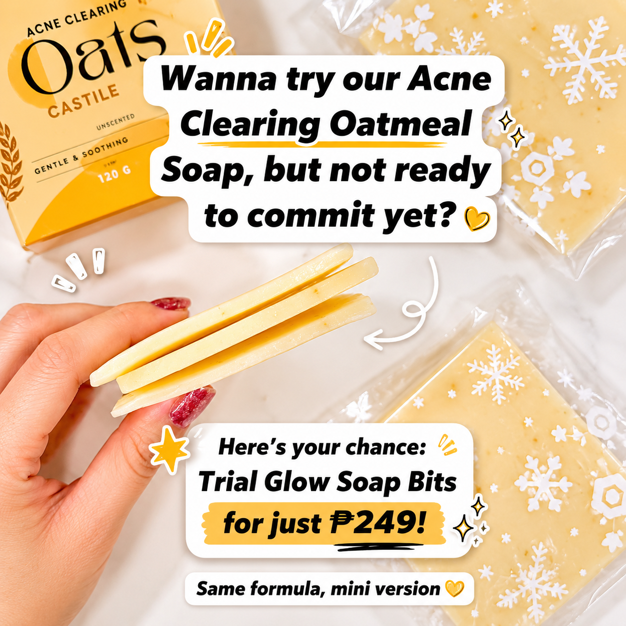 Trial Glow Soap Bits - Free Shipping