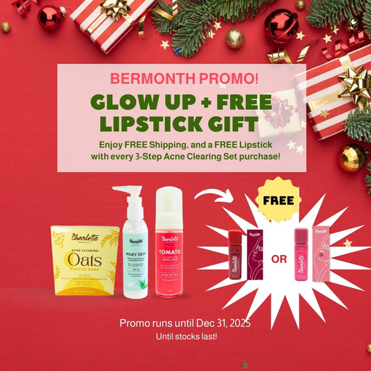 September-December: 3-Step Acne Clearing Set w/Free Lipstick Promo